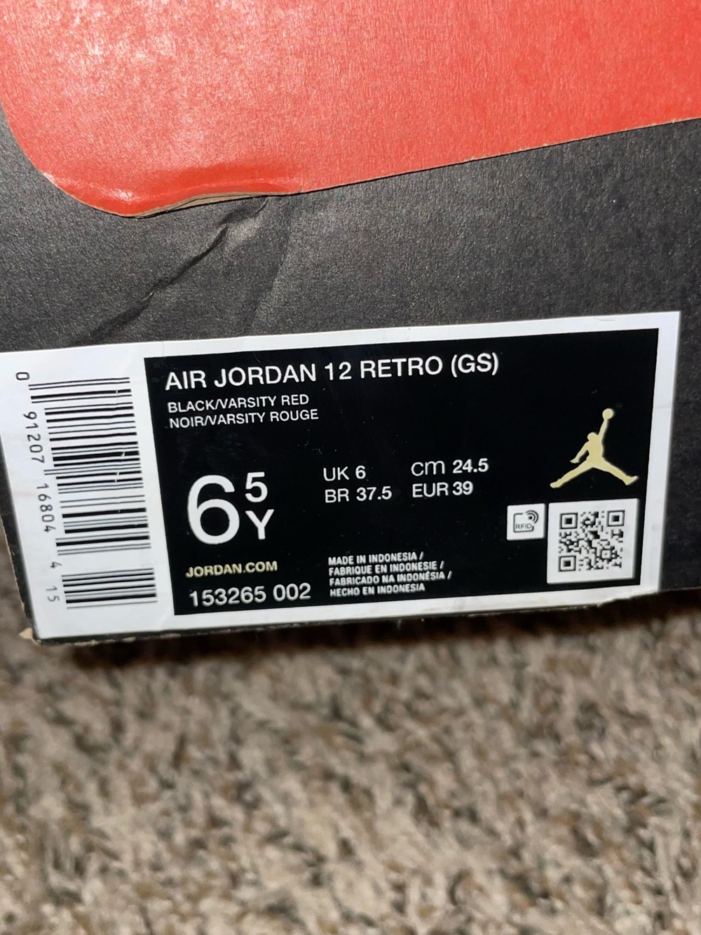 Air Jordan 12 Retro GS 'Flu Game' 2025 - Picture 4 of 4